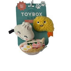 NWT FRINGE small dog 3 pack mini dog toy box dumpling, tempura, ramen